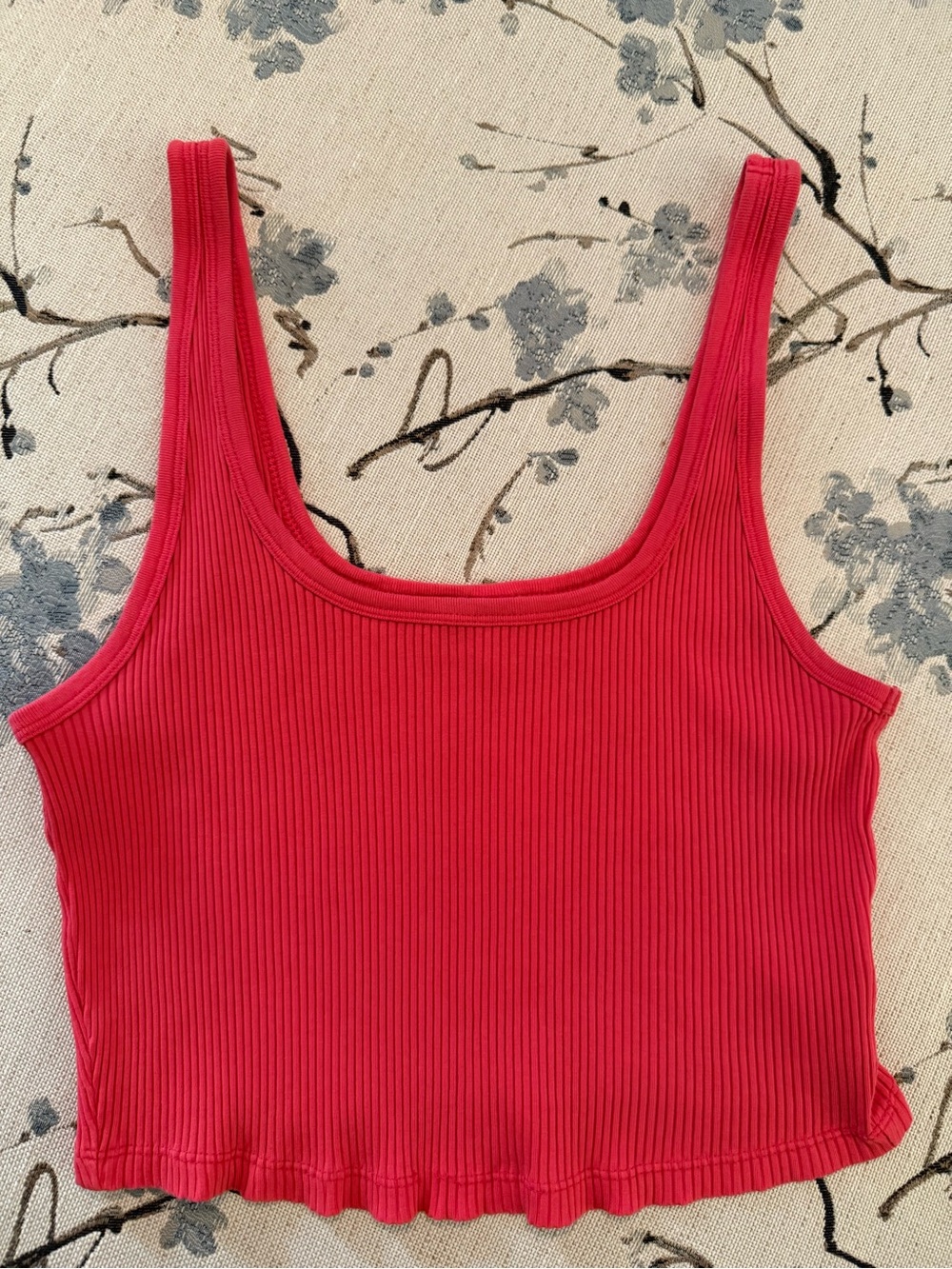 Old Navy Ribbed Scoop Tank Top - Bright Red